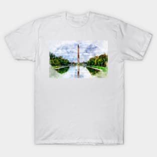 Washington Monument watercolor T-Shirt